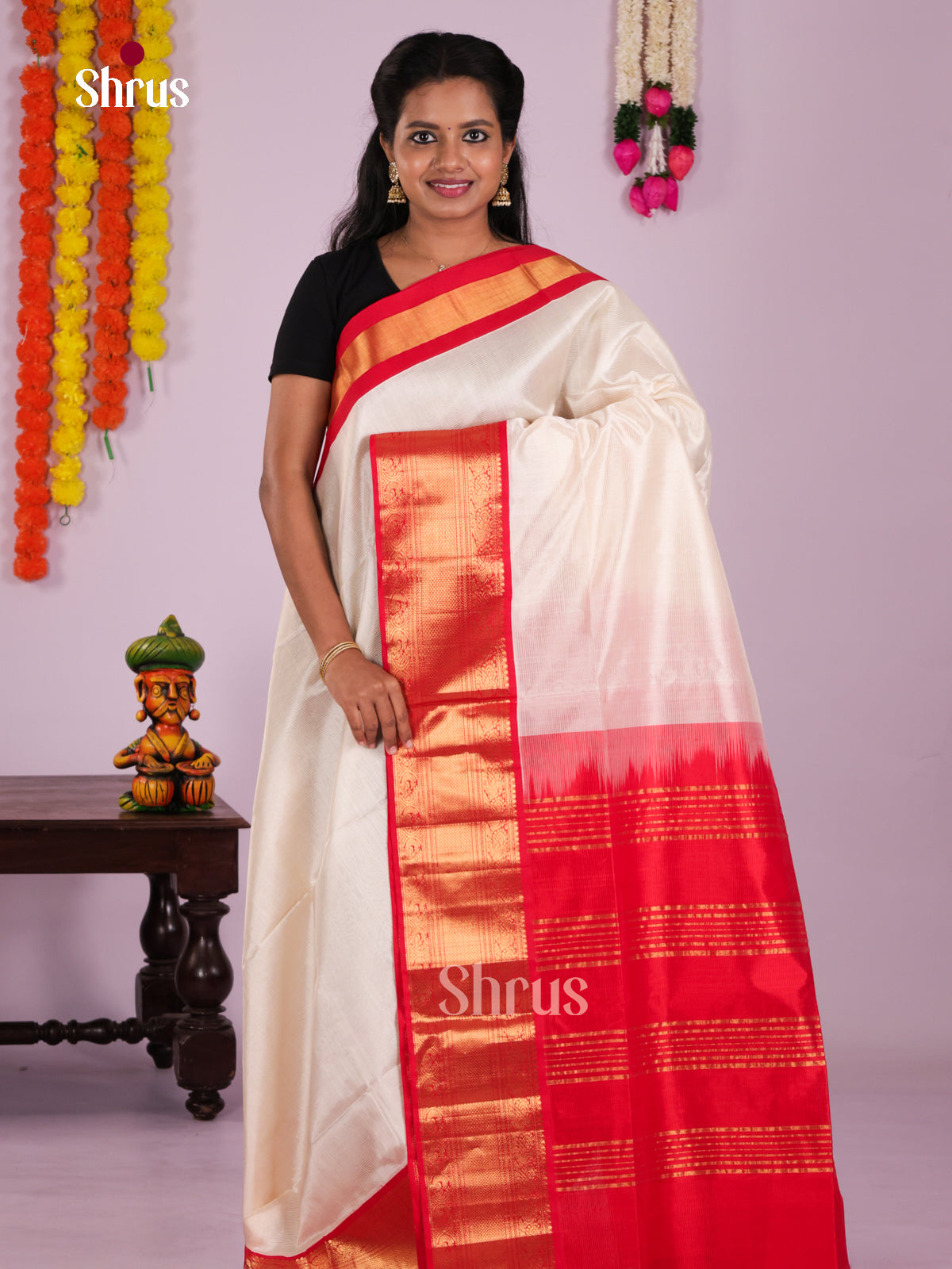 DLS04033 - Korvai-Medium border Saree