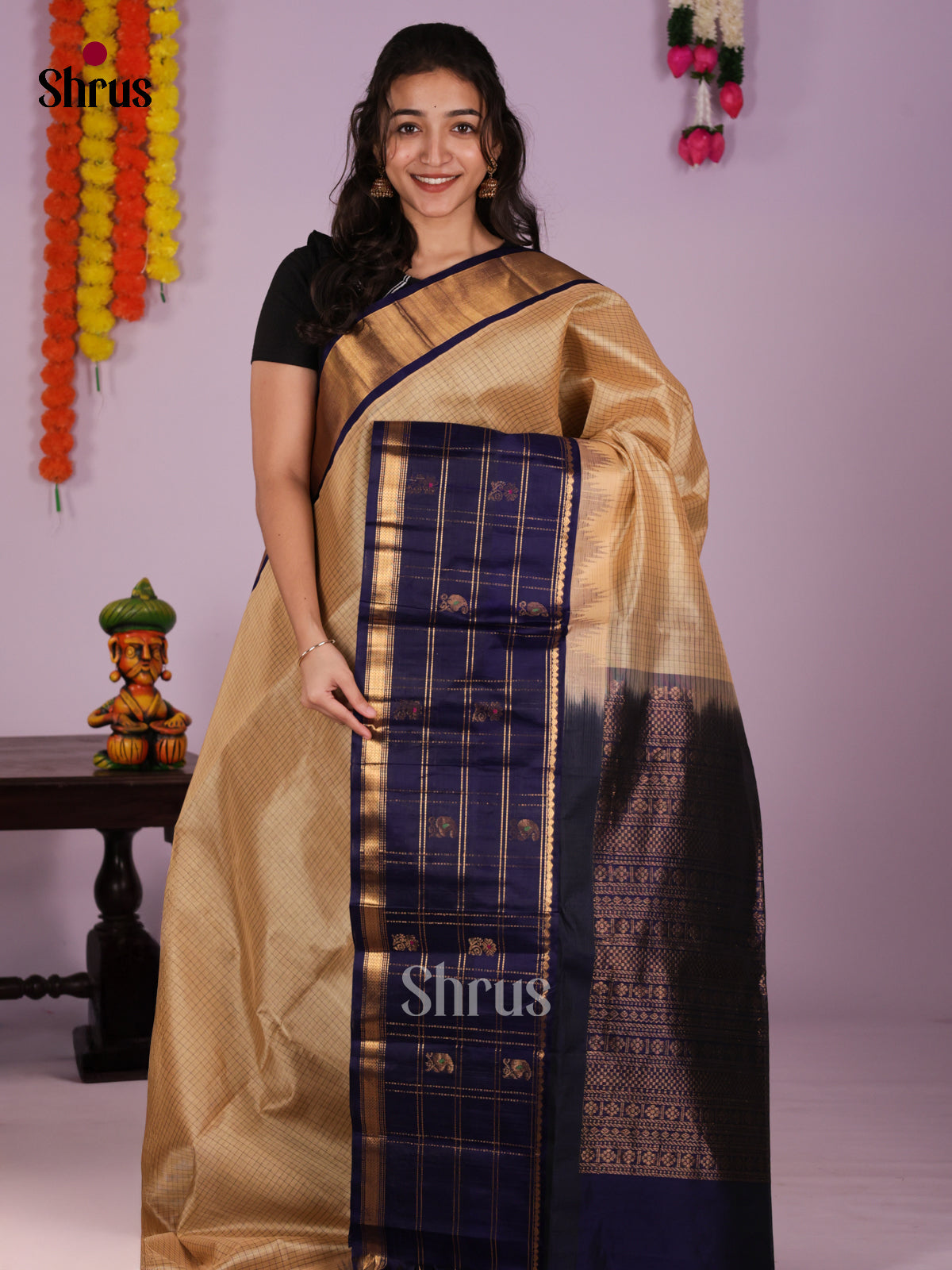 DLS04066 - Korvai-Big border Saree