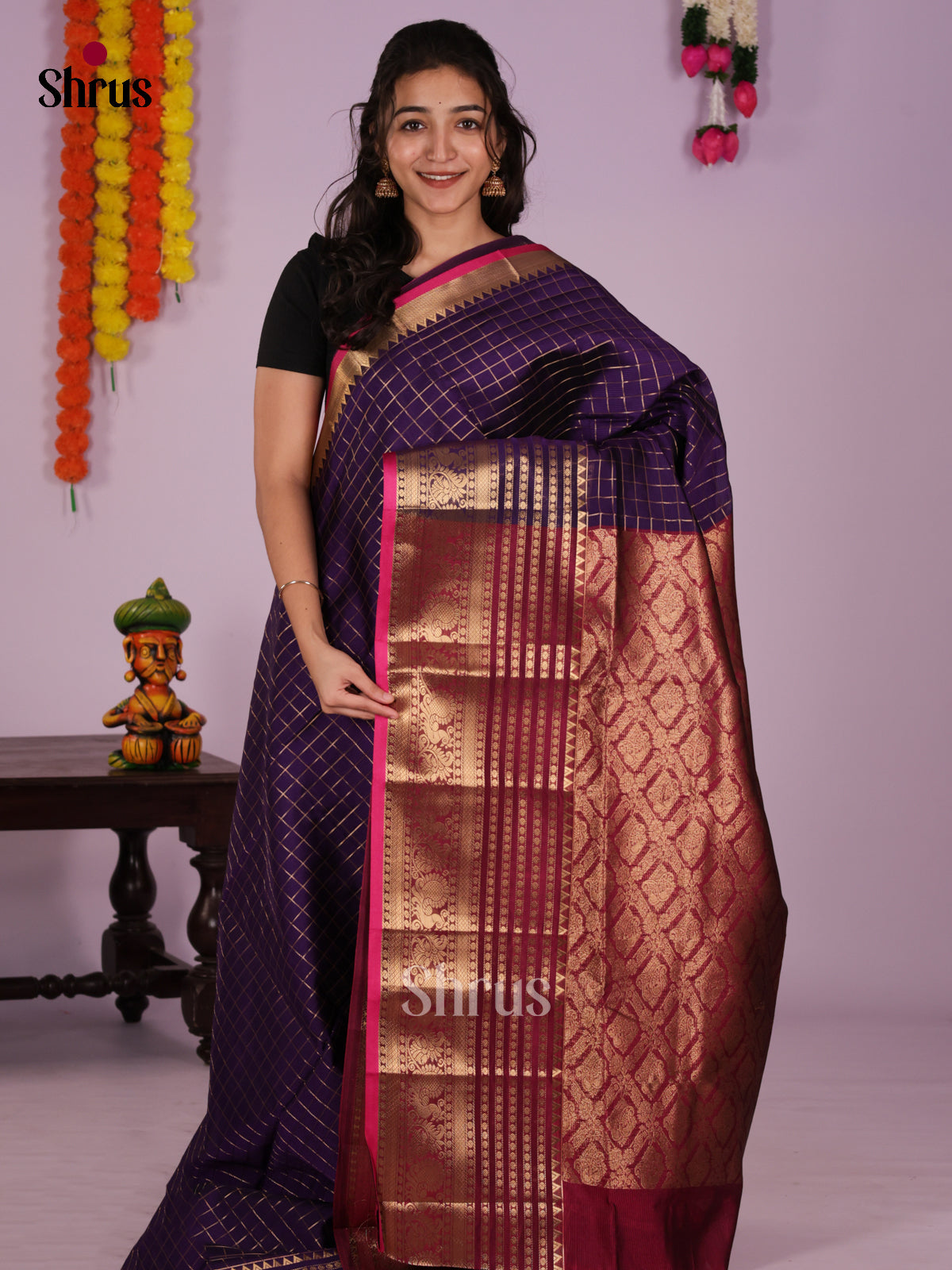 DLS04096 - Silkcotton-halfpure Saree