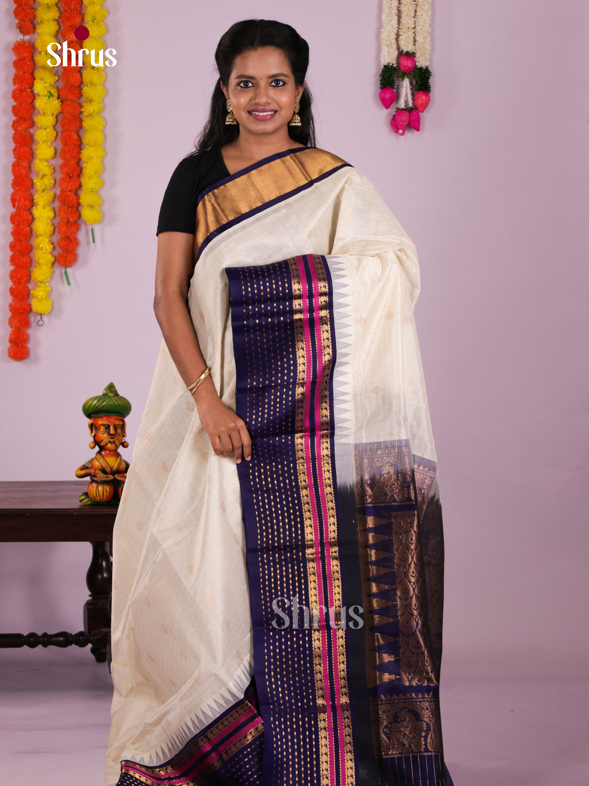 DLS04104 - Korvai-kattams Saree