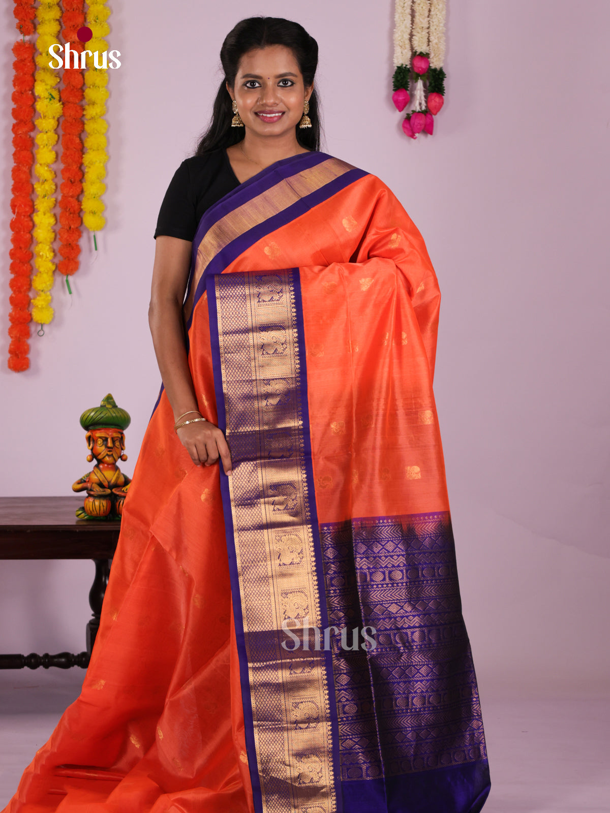 DLS04110 - Korvai-Medium border Saree