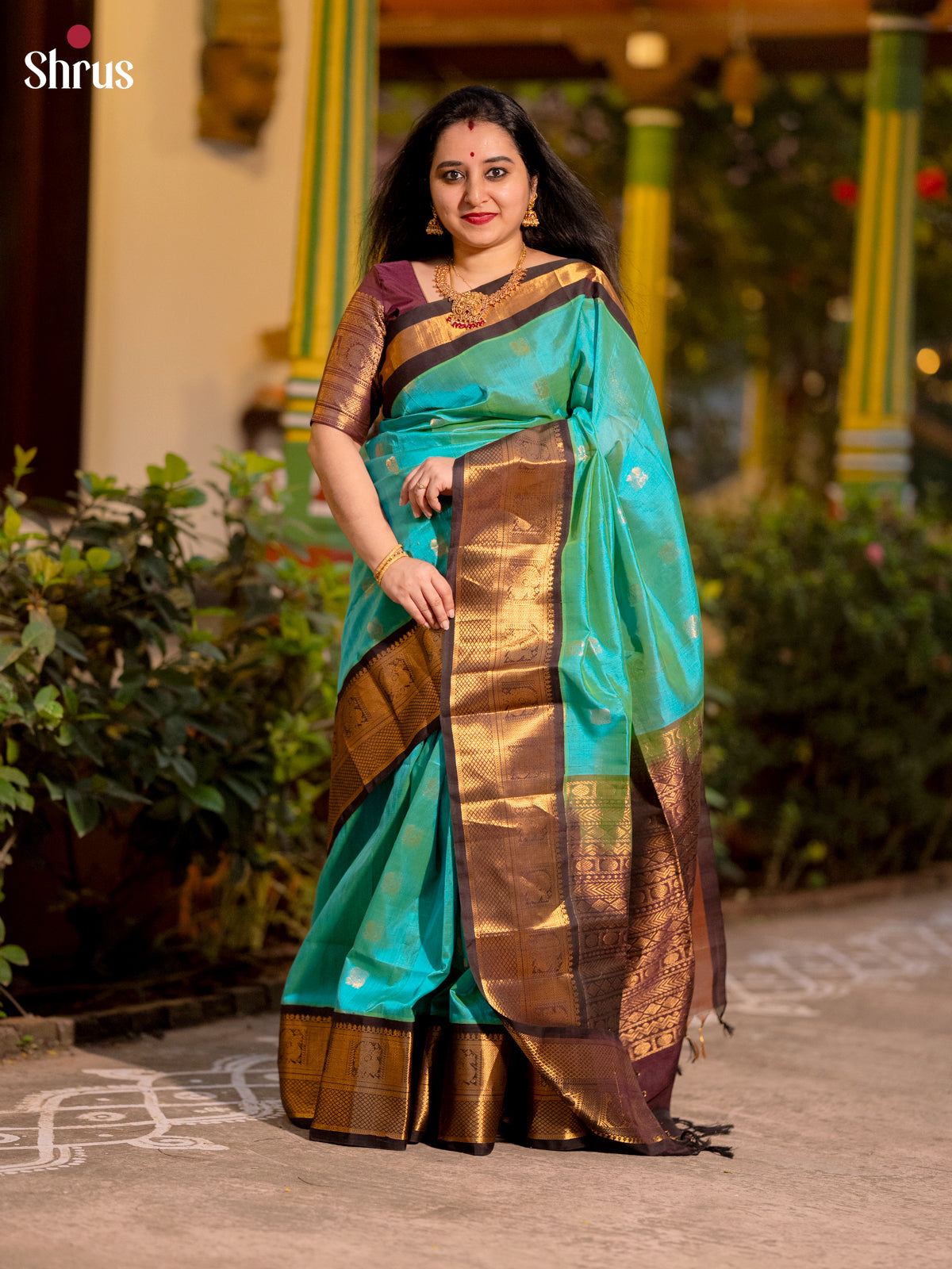 DLS04111 - Korvai-Medium border Saree