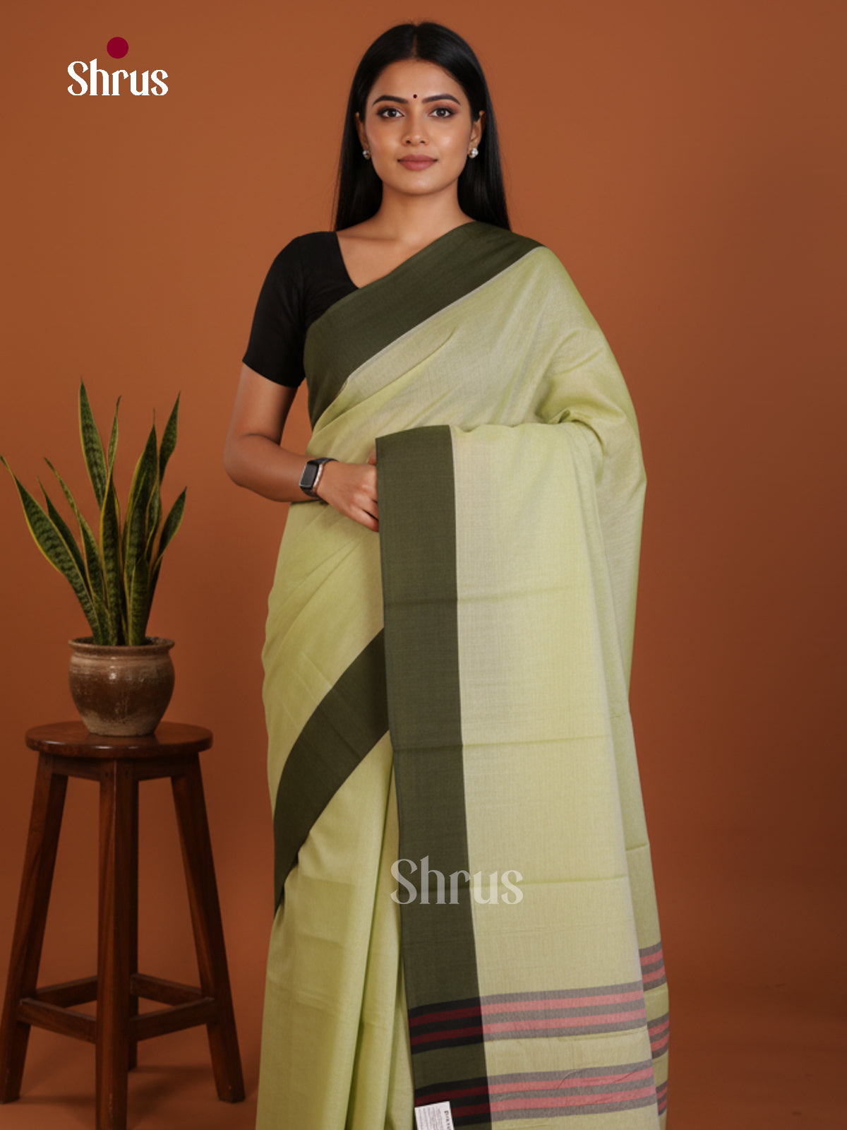Light Green & Green - Narayanpet Cotton Saree