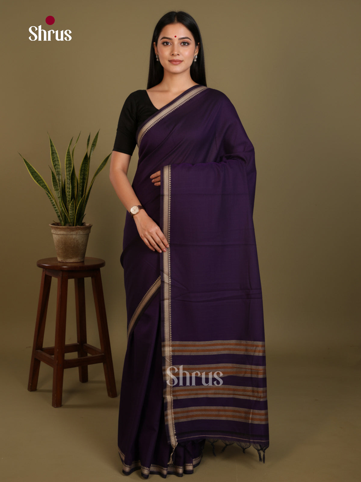 Violet - Narayanpet Cotton Saree - Shop on Shrus.com