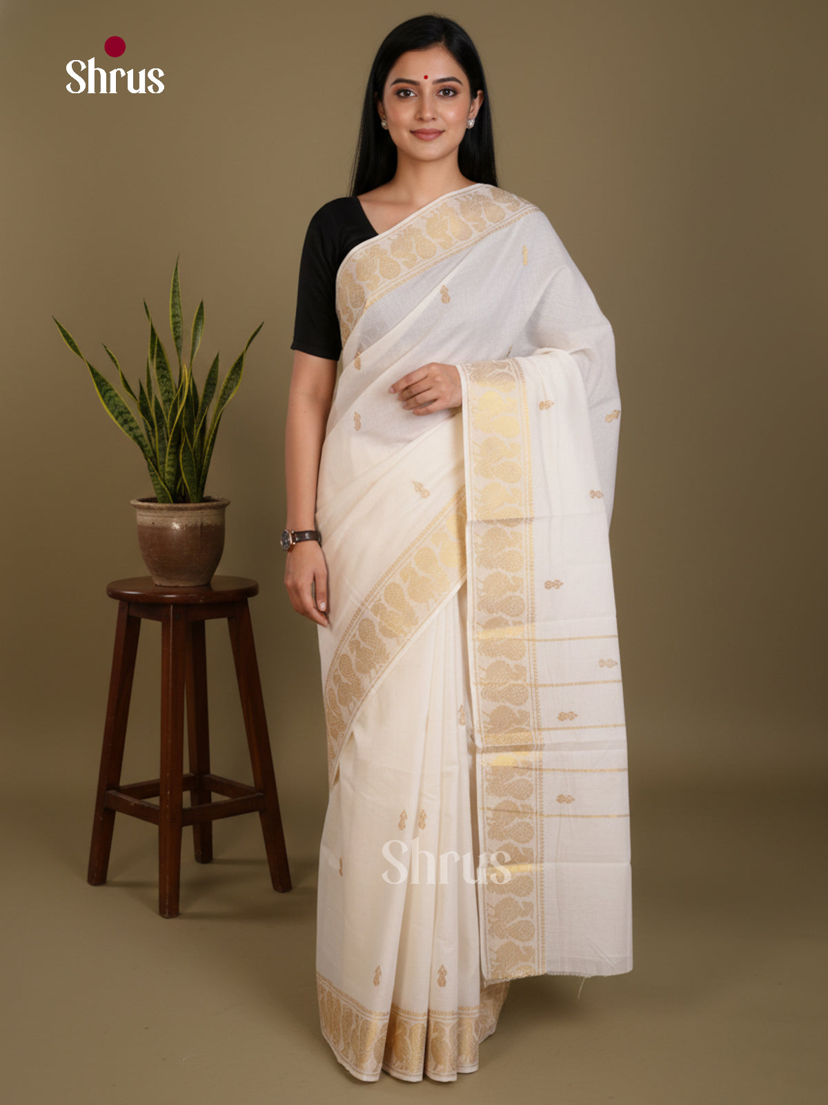 DLS06001 - Chettinad Mix Cotton-Without Blouse Saree