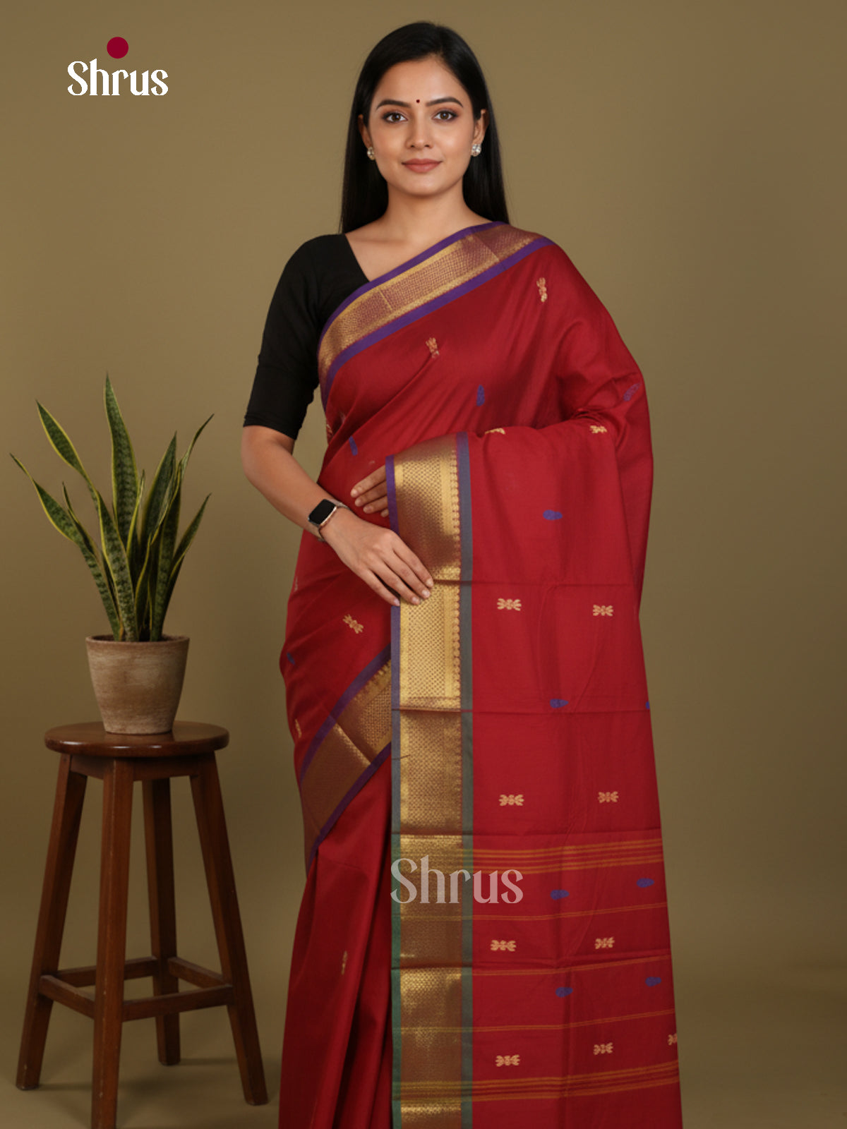 DLS06003 - Chettinad Mix Cotton-Without Blouse Saree