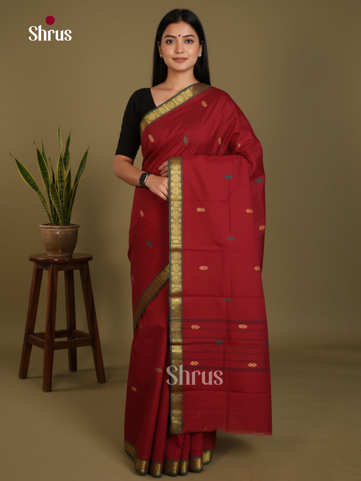DLS06004 - Chettinad Mix Cotton-Without Blouse Saree