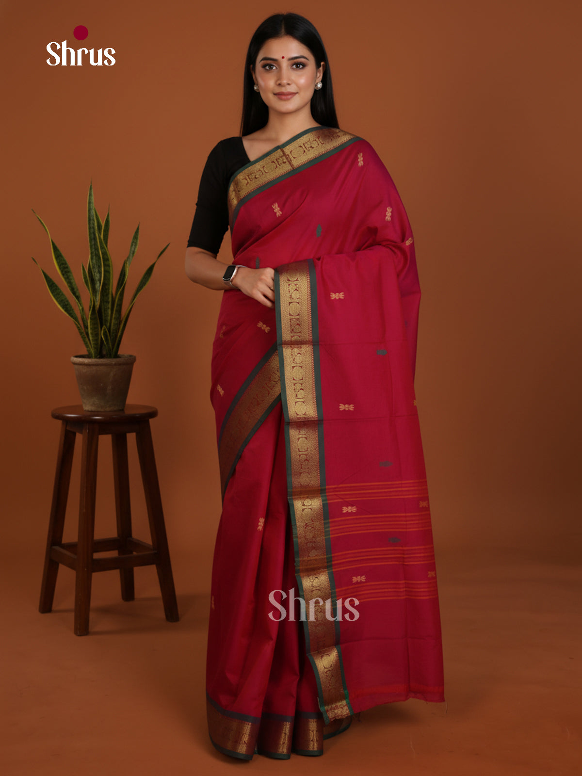 DLS06005 - Chettinad Mix Cotton-Without Blouse Saree