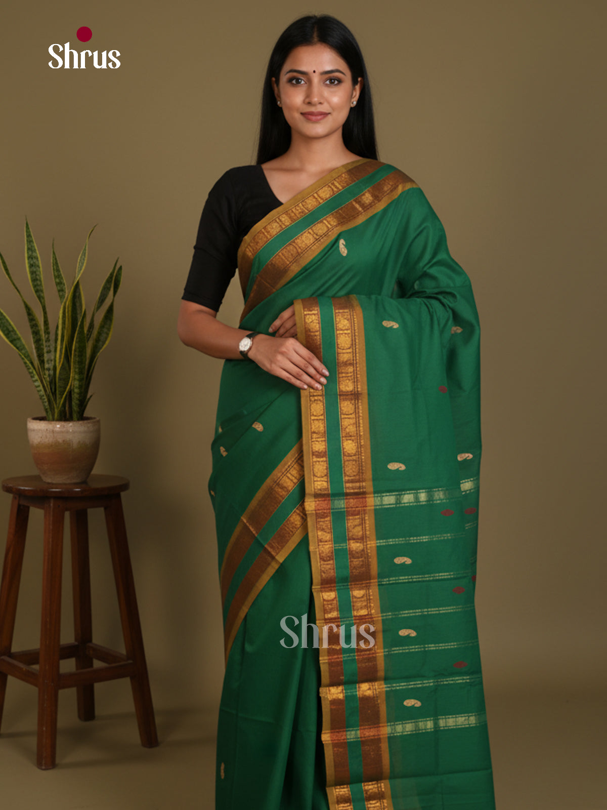 Green - Chettinad Mix Cotton-Without Blouse Saree- DLS06021 - Shop on Shrus.com