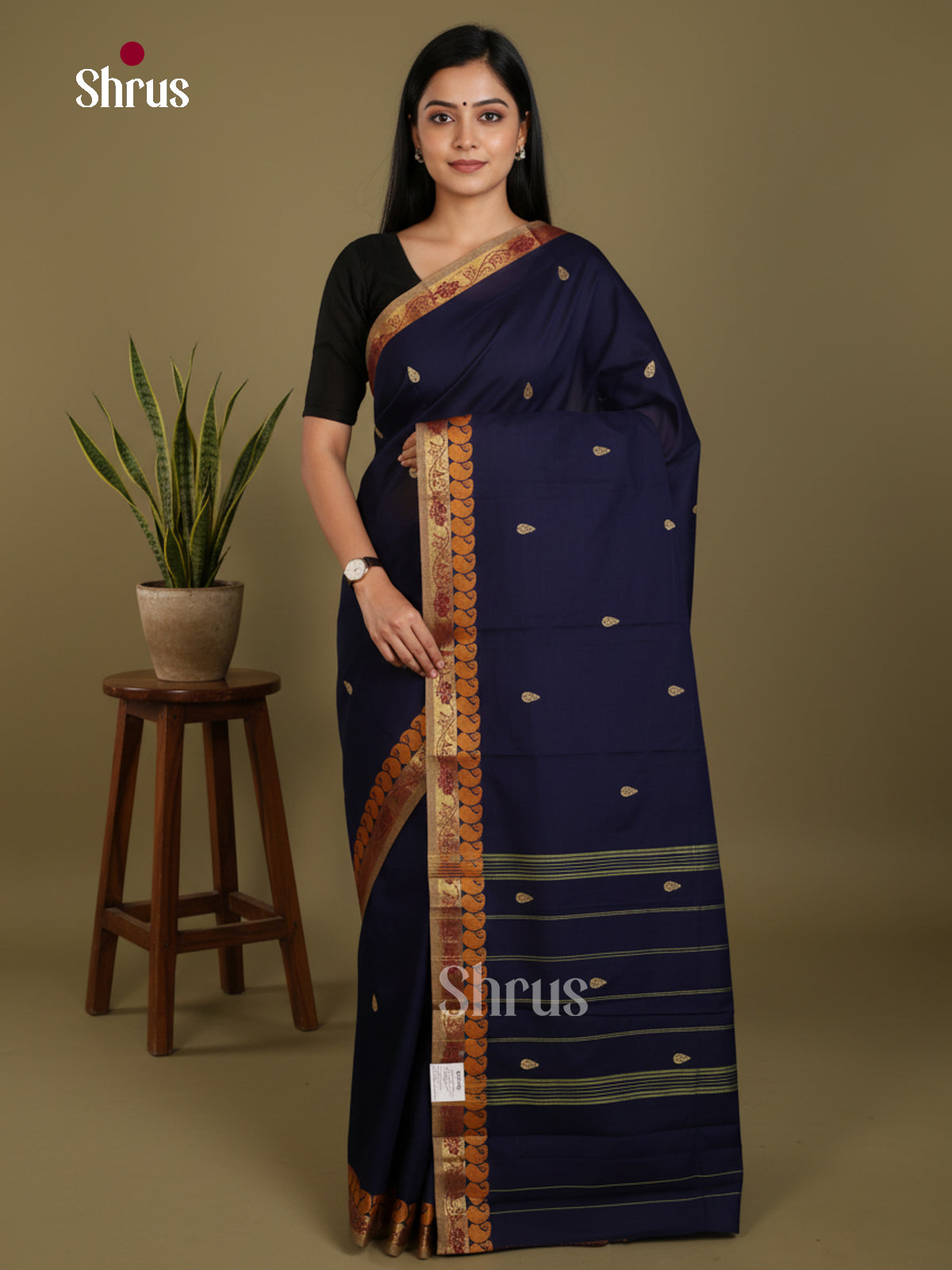 DLS06051 - Chettinad Mix Cotton-Without Blouse Saree - Shop on Shrus.com