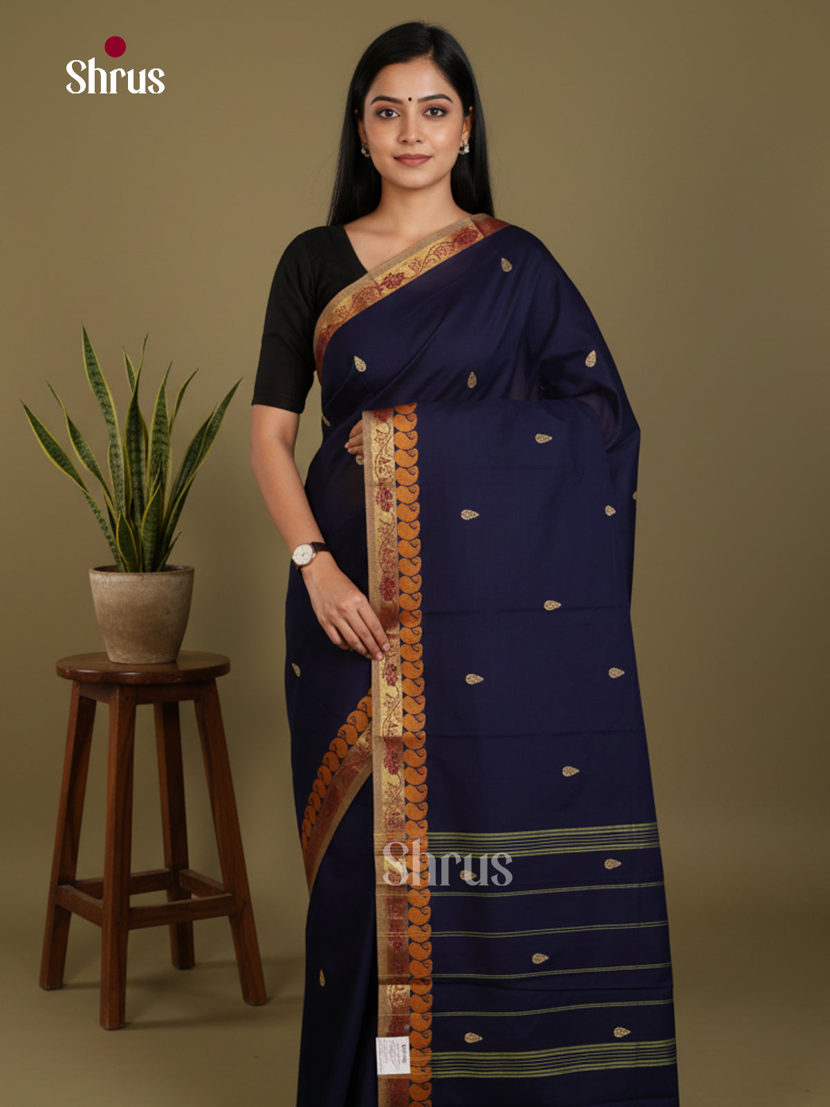 DLS06051 - Chettinad Mix Cotton-Without Blouse Saree - Shop on Shrus.com