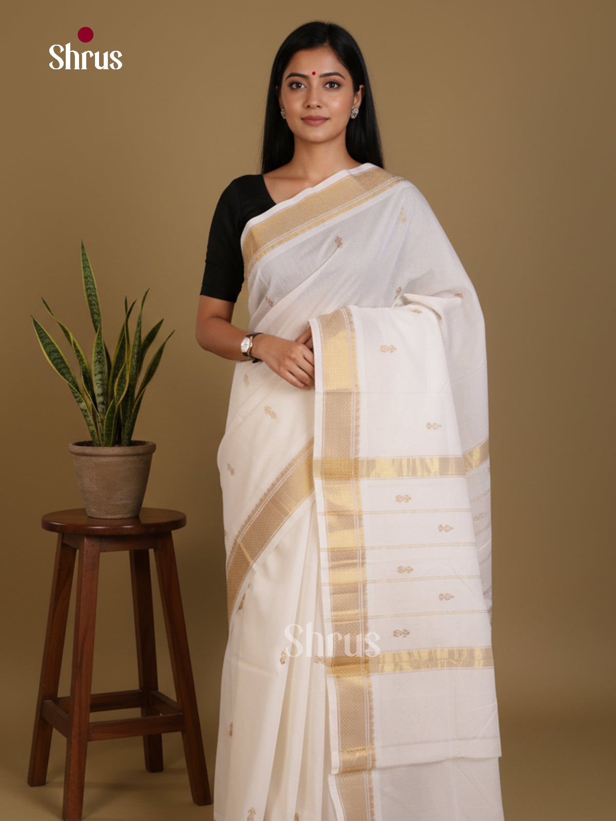 DLS06054 - Chettinad Mix Cotton-Without Blouse Saree - Shop on Shrus.com