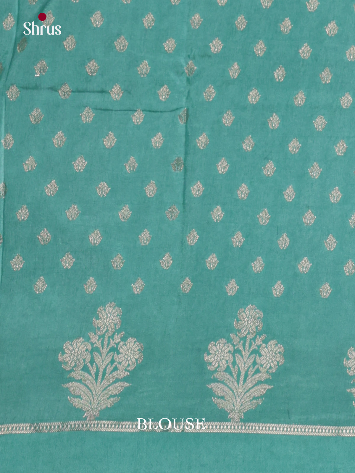 Teal- North Silk Cotton Saree - DLS06153 - Shop on Shrus.com