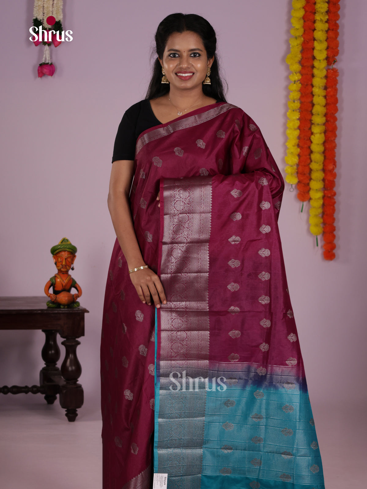 DLS06212 - North Silk Cotton Saree - Shop on Shrus.com