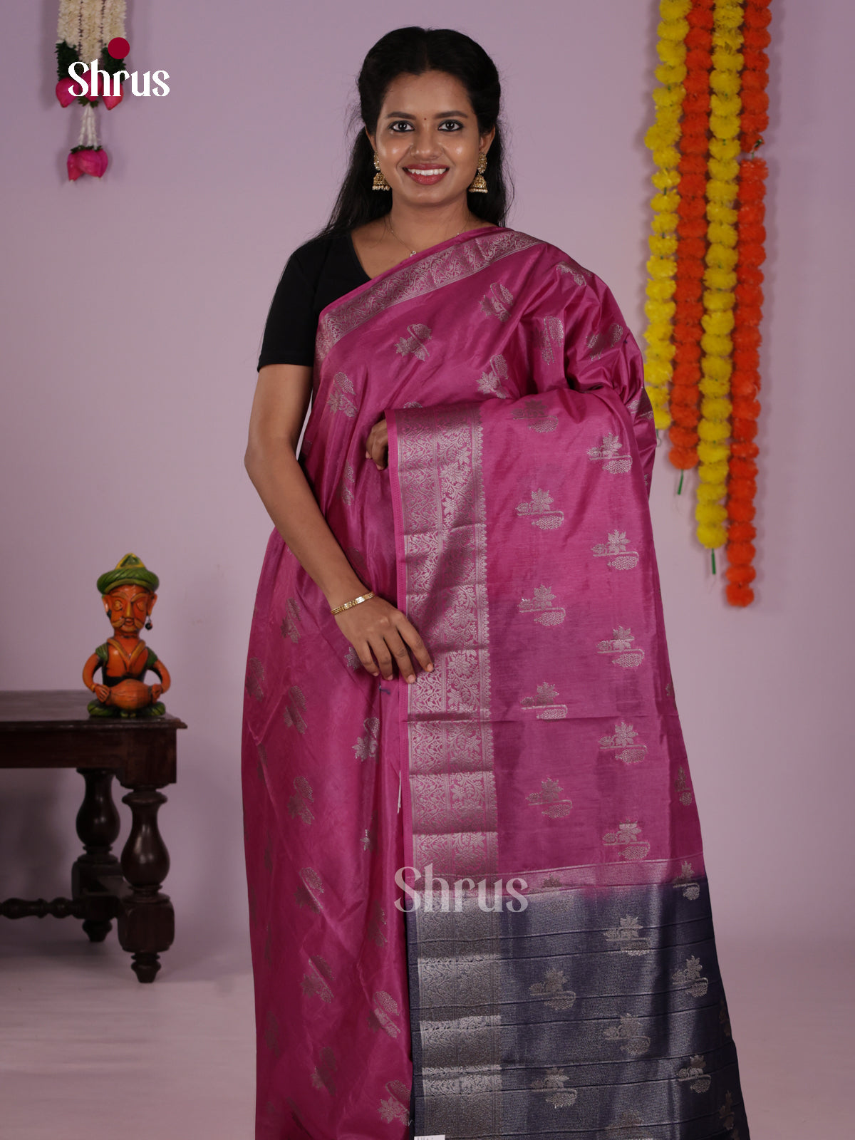 DLS06222 - North Silk Cotton Saree - Shop on Shrus.com
