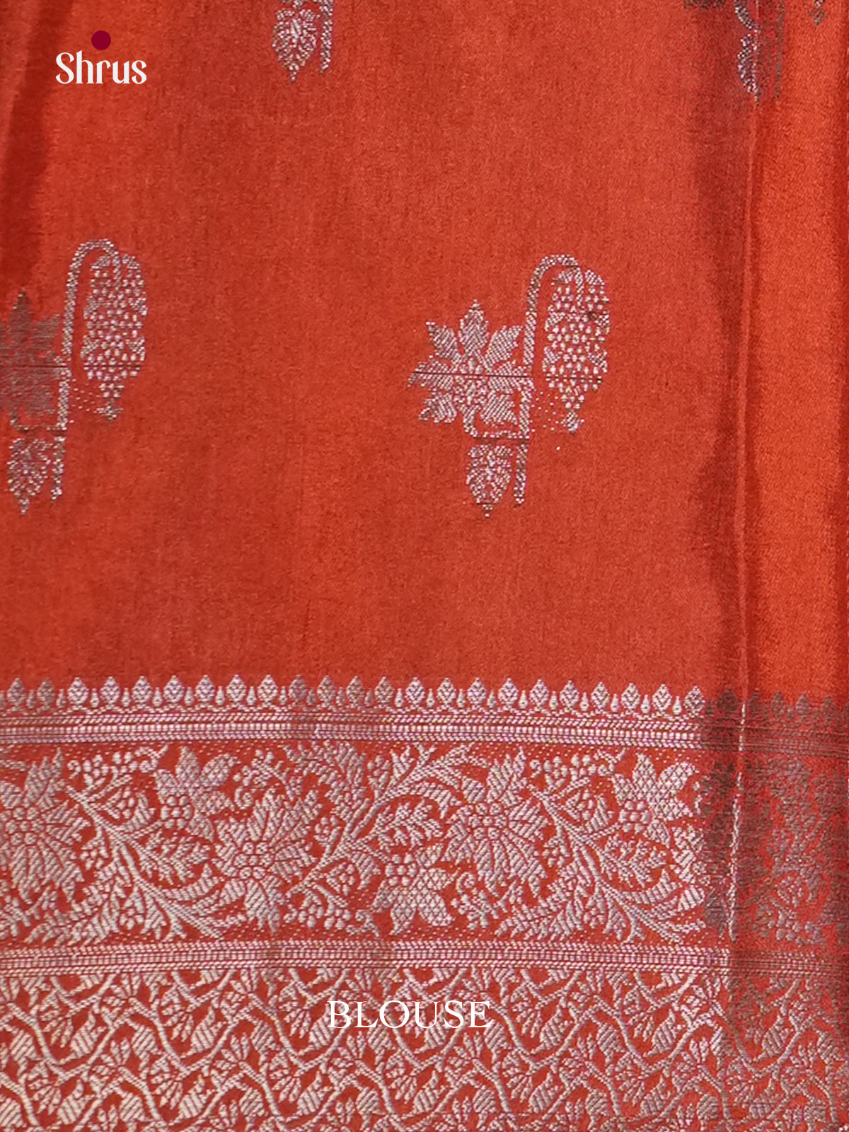 Grey & brick - North Silk Cotton Saree-DLS06227