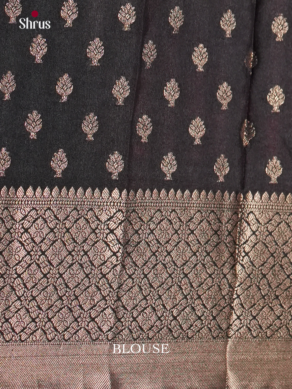 Orange & Black - North Silk Cotton Saree-DLS06238