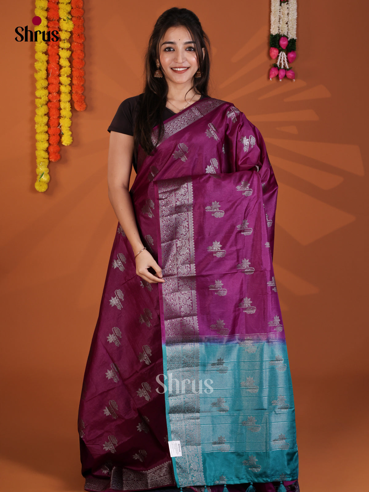 DLS06242 - North Silk Cotton Saree - Shop on Shrus.com