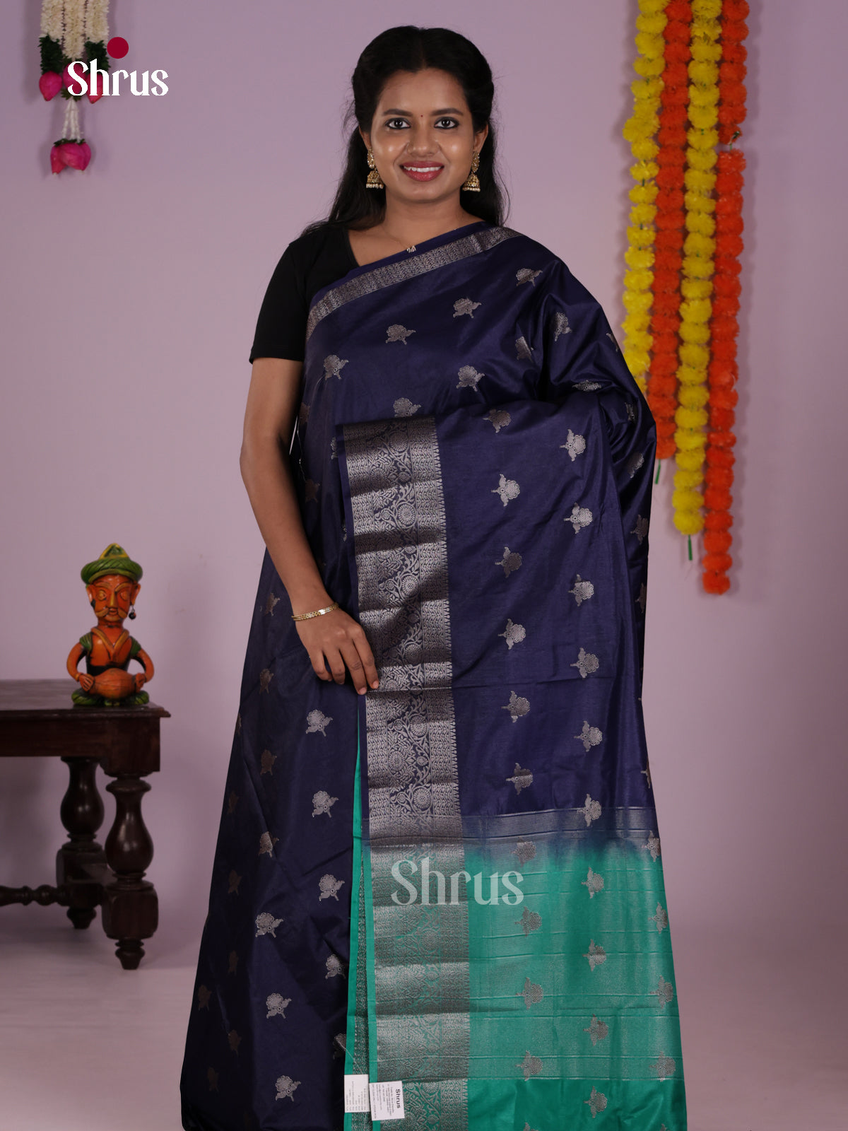 DLS06262 - North Silk Cotton Saree - Shop on Shrus.com