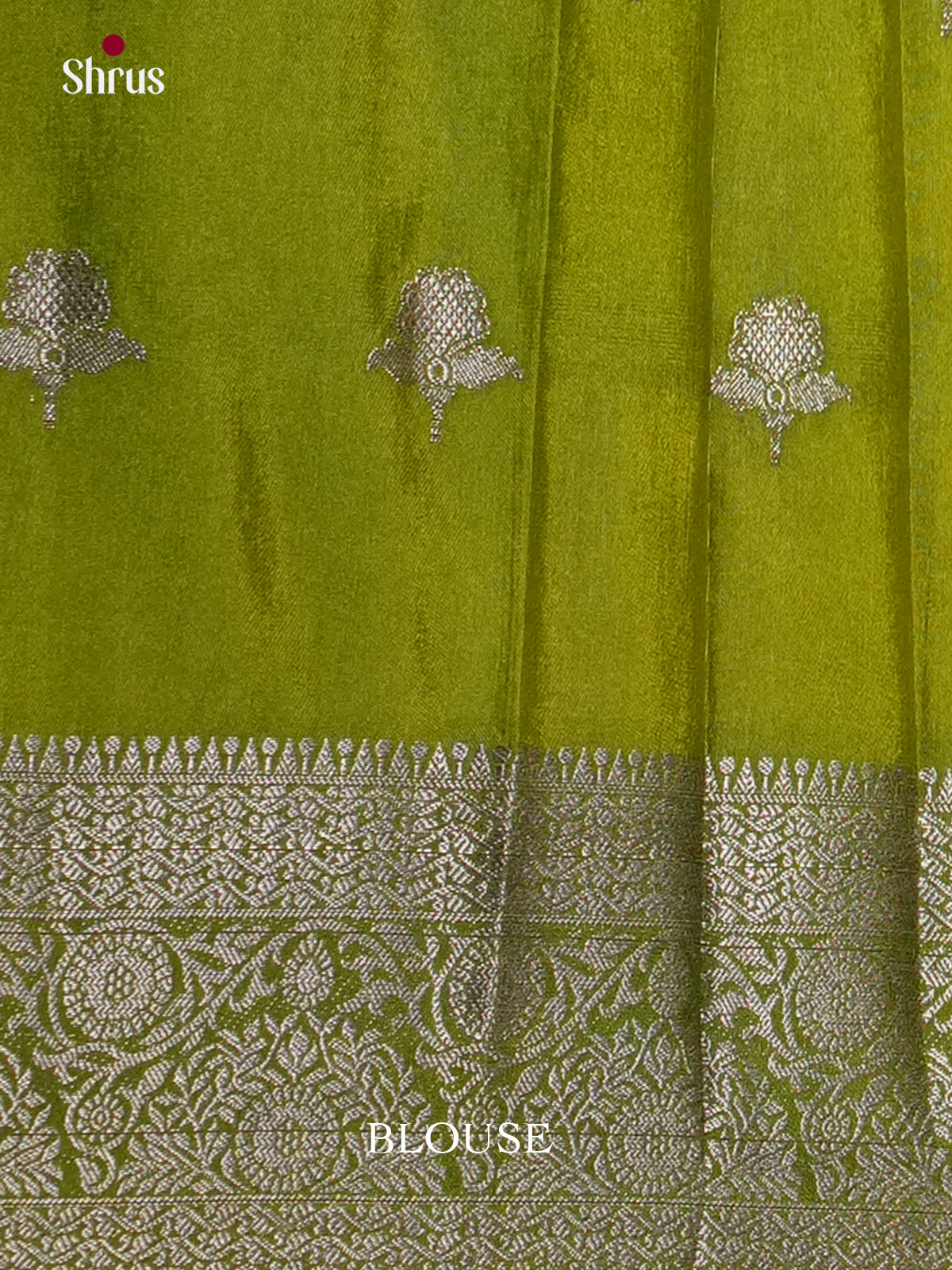 Yellow & Green - North Silk Cotton Saree- DLS06265