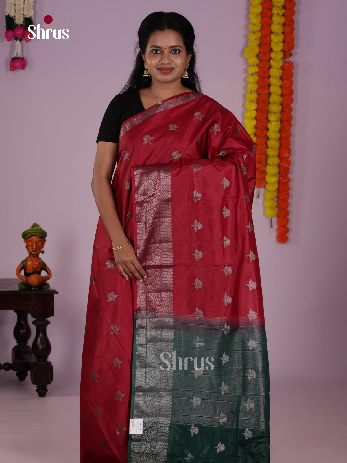 DLS06266 - North Silk Cotton Saree - Shop on Shrus.com