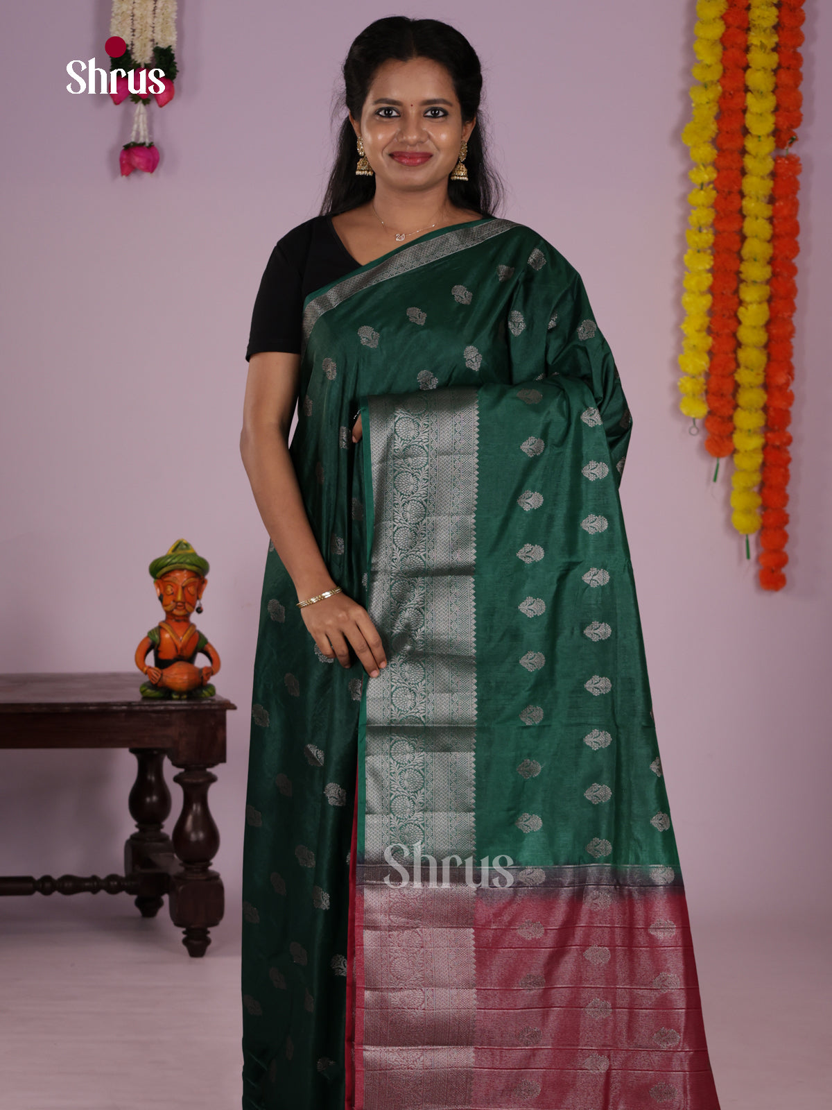 DLS06279 - North Silk Cotton Saree - Shop on Shrus.com