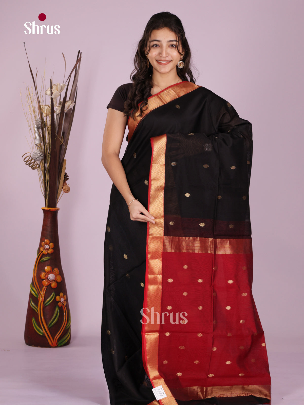 DLS06287 - Maheshwari silkcotton Saree