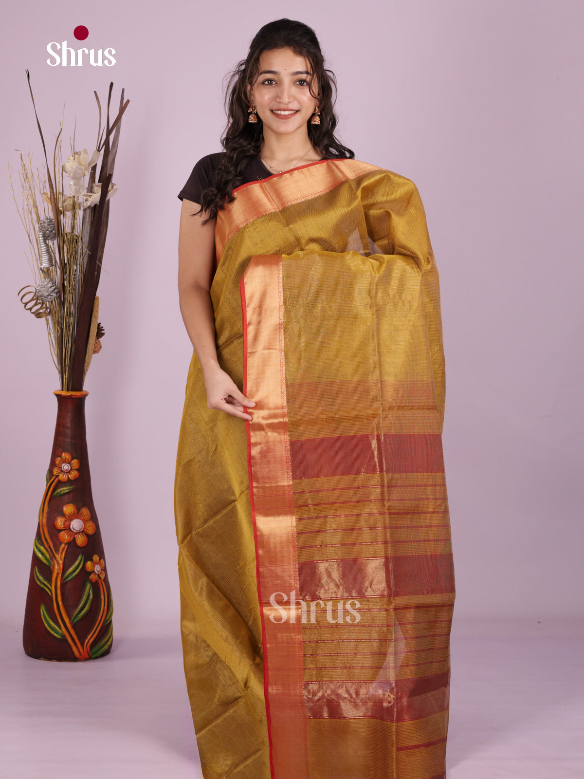 DLS06298 - Maheshwari silkcotton Saree - Shop on Shrus.com
