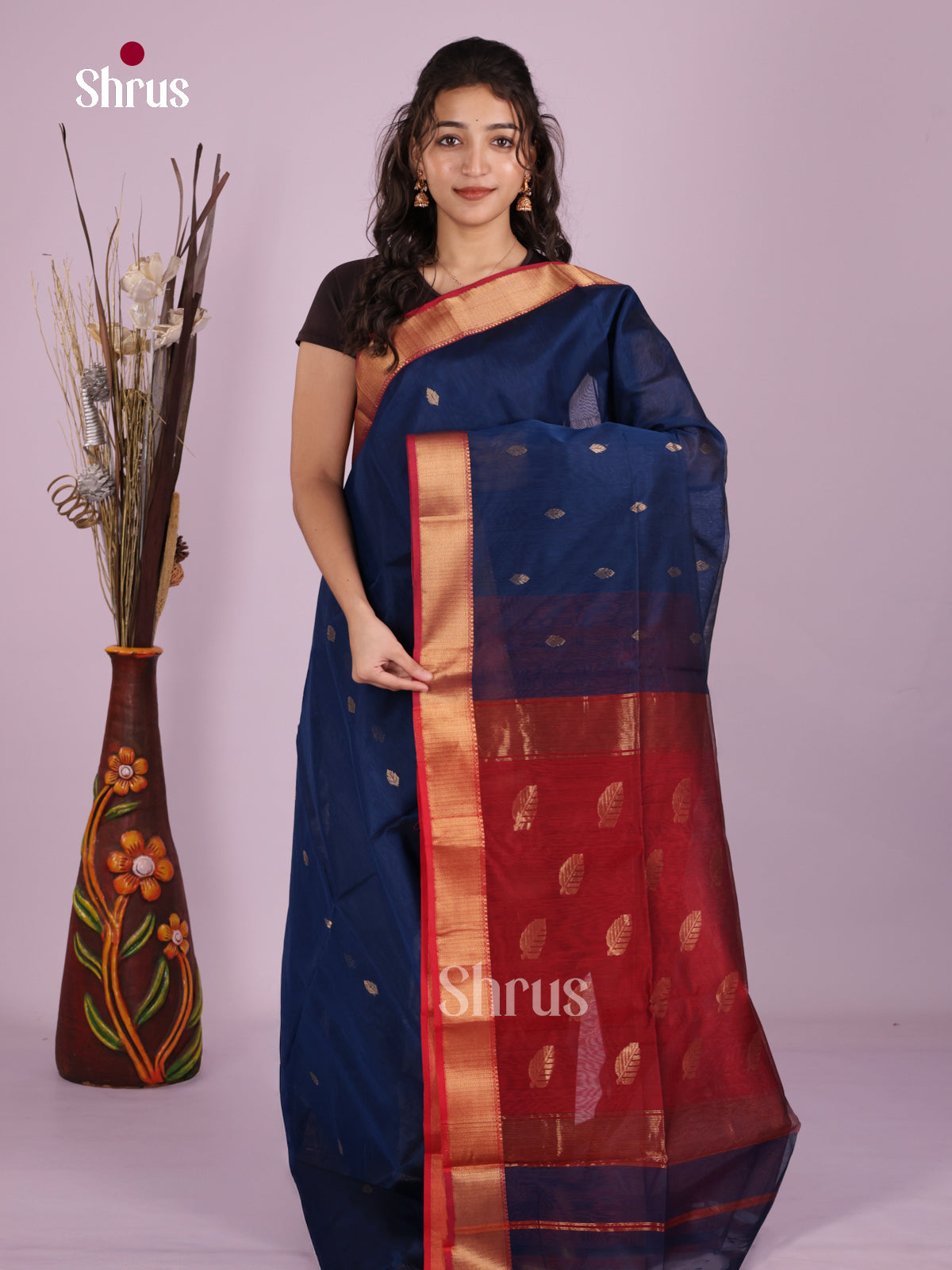 DLS06308 - Maheshwari silkcotton Saree - Shop on Shrus.com