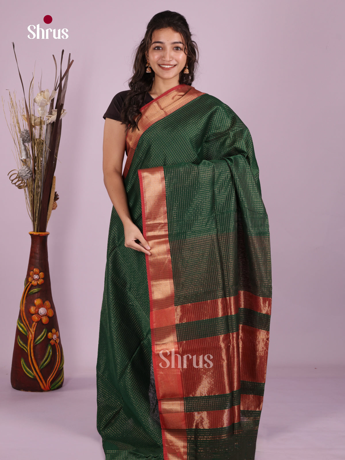 DLS06318 - Maheshwari silkcotton Saree - Shop on Shrus.com