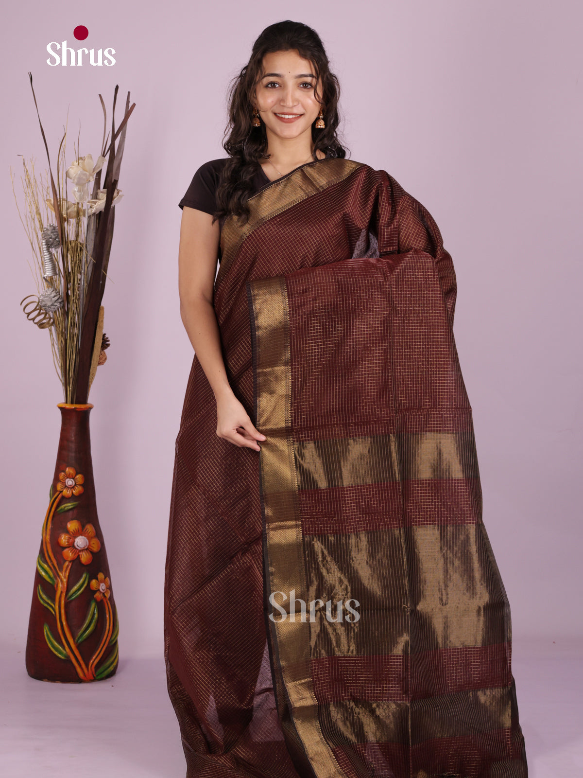 DLS06322 - Maheshwari silkcotton Saree - Shop on Shrus.com