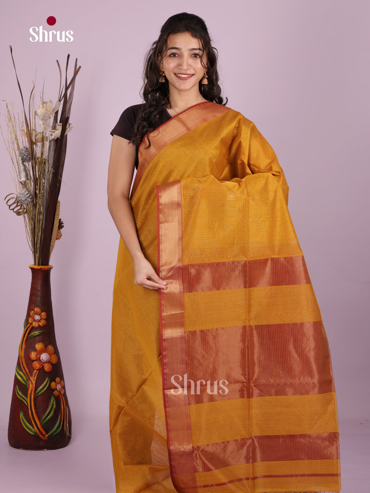 DLS06324 - Maheshwari silkcotton Saree - Shop on Shrus.com