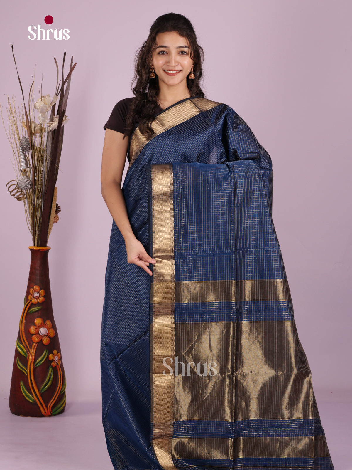 DLS06326 - Maheshwari silkcotton Saree - Shop on Shrus.com