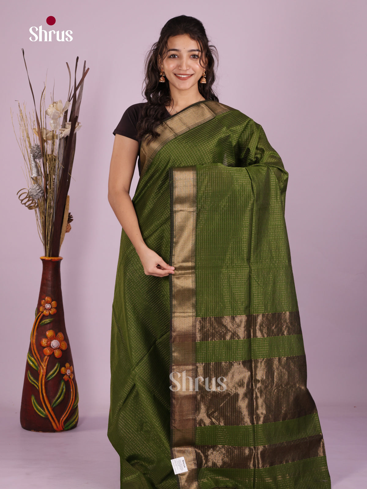 DLS06329 - Maheshwari silkcotton Saree - Shop on Shrus.com