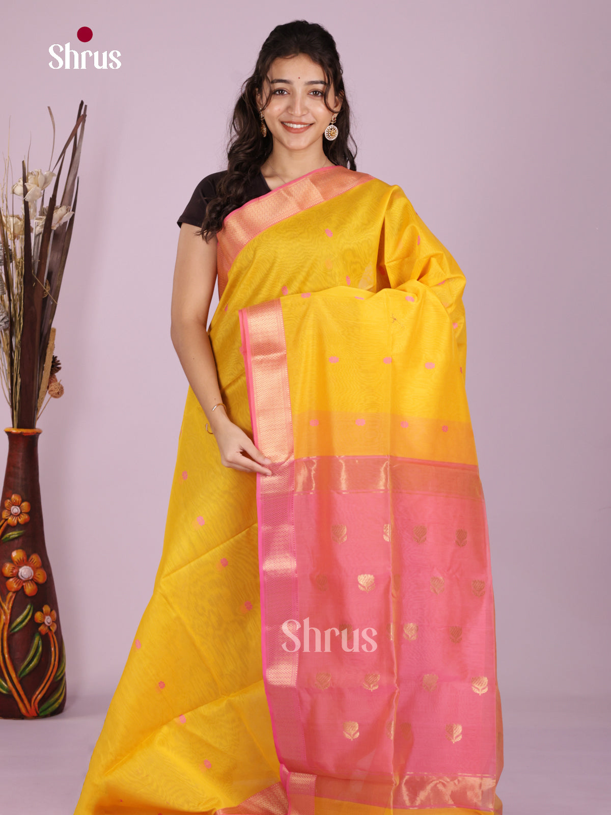 DLS06352 - Maheshwari silkcotton Saree