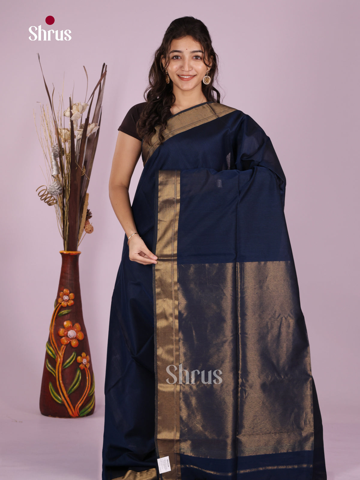 DLS06361 - Maheshwari silkcotton Saree - Shop on Shrus.com