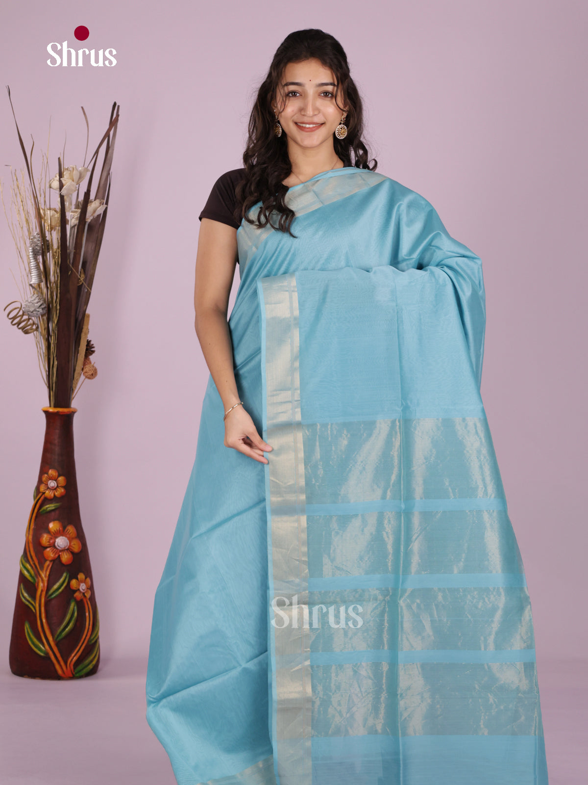 DLS06365 - Maheshwari silkcotton Saree - Shop on Shrus.com