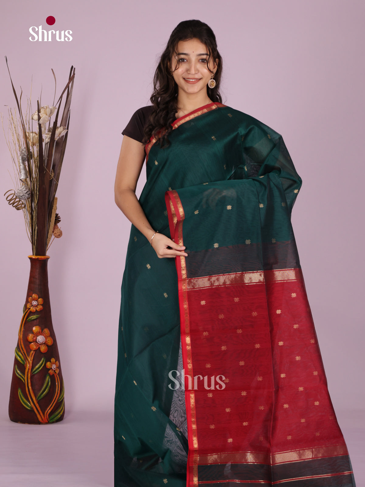 DLS06383 - Maheshwari silkcotton Saree