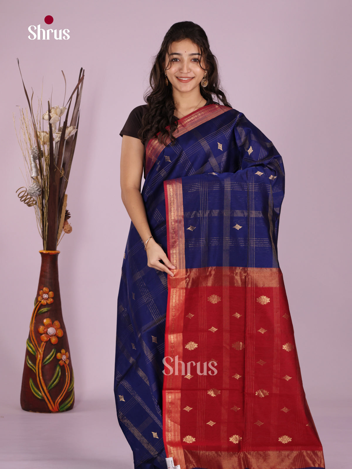 DLS06393 - Maheshwari silkcotton Saree - Shop on Shrus.com