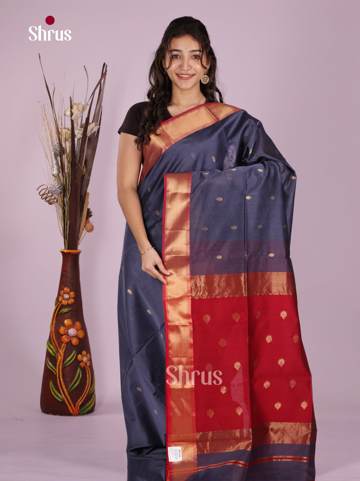 DLS06412 - Maheshwari silkcotton Saree - Shop on Shrus.com