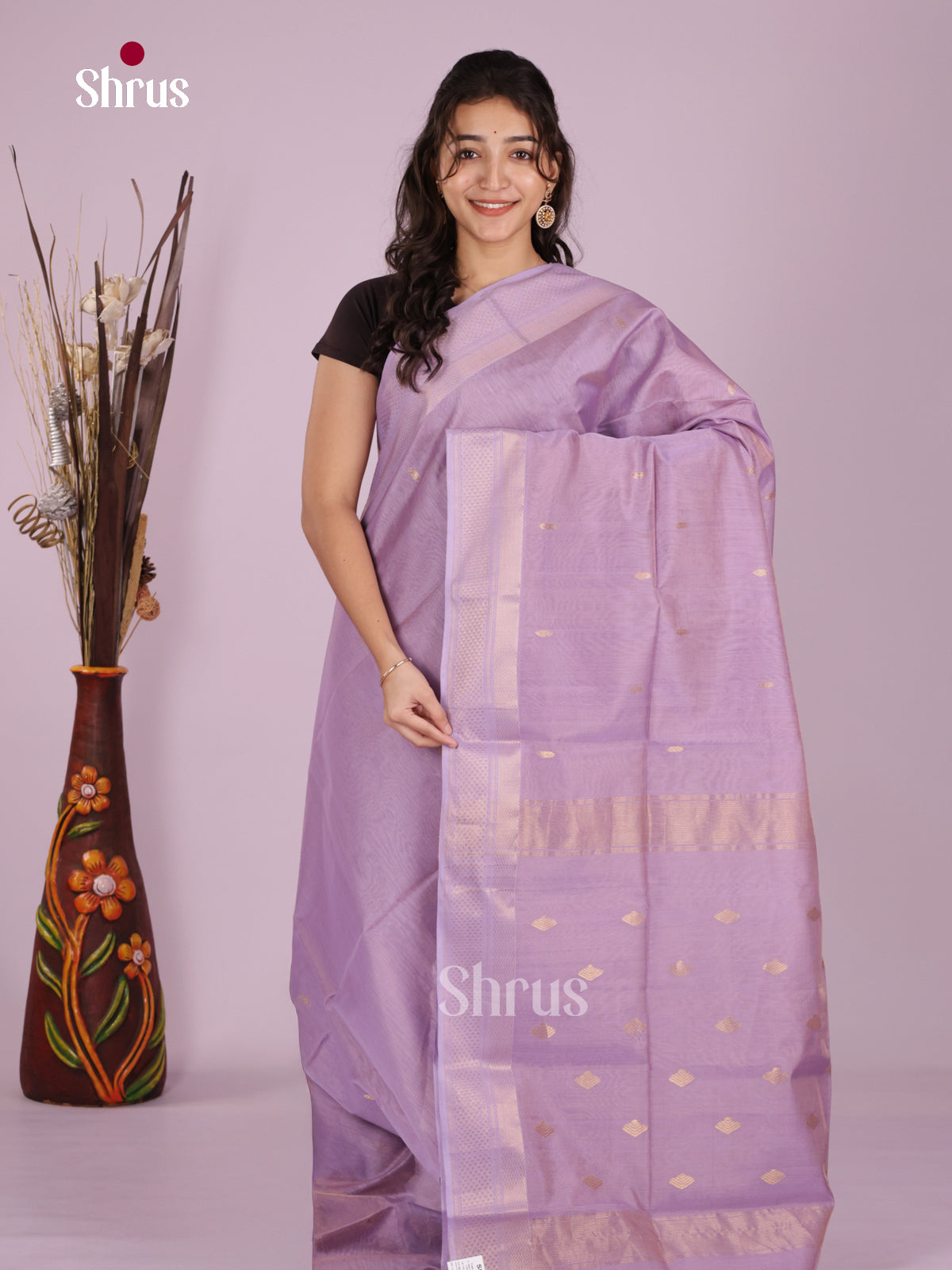 DLS06425 - Maheshwari silkcotton Saree - Shop on Shrus.com