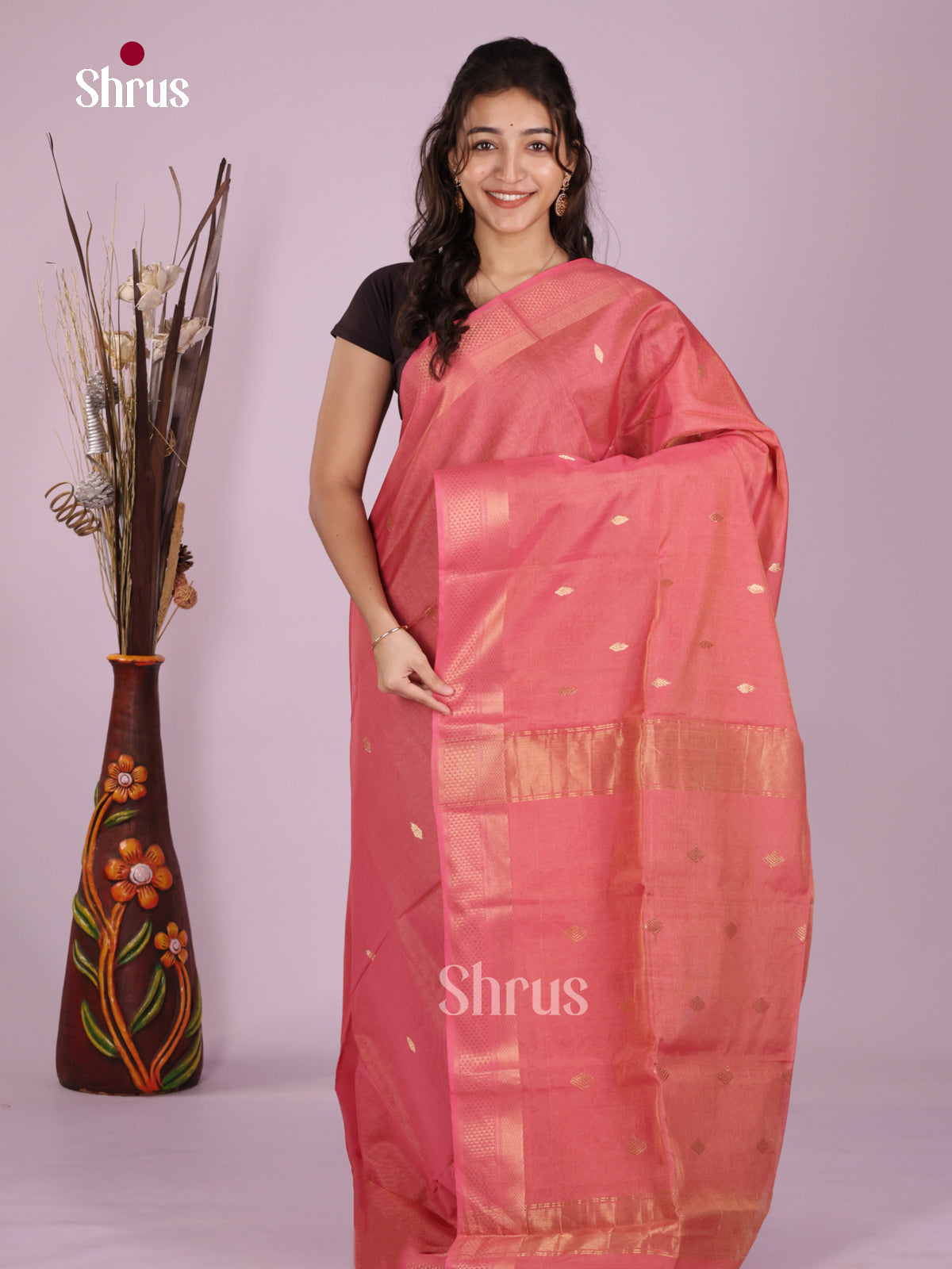 DLS06426 - Maheshwari silkcotton Saree - Shop on Shrus.com