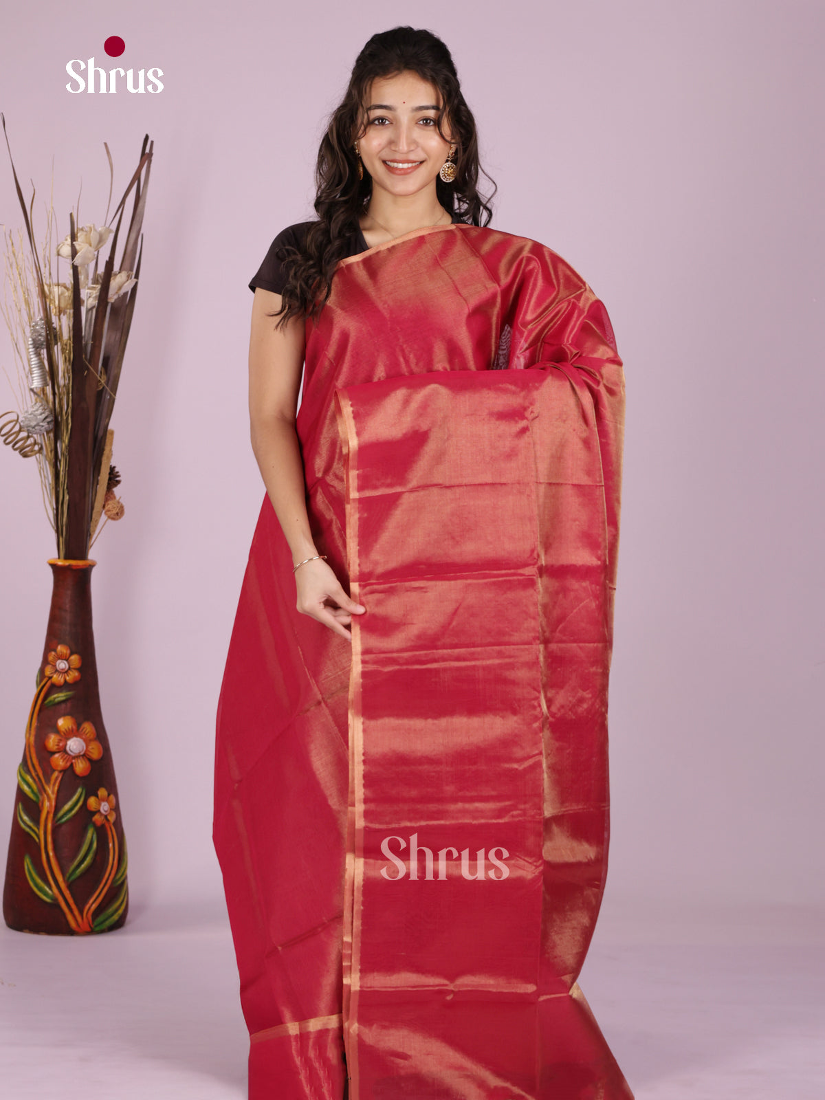 DLS06438 - Maheshwari silkcotton Saree