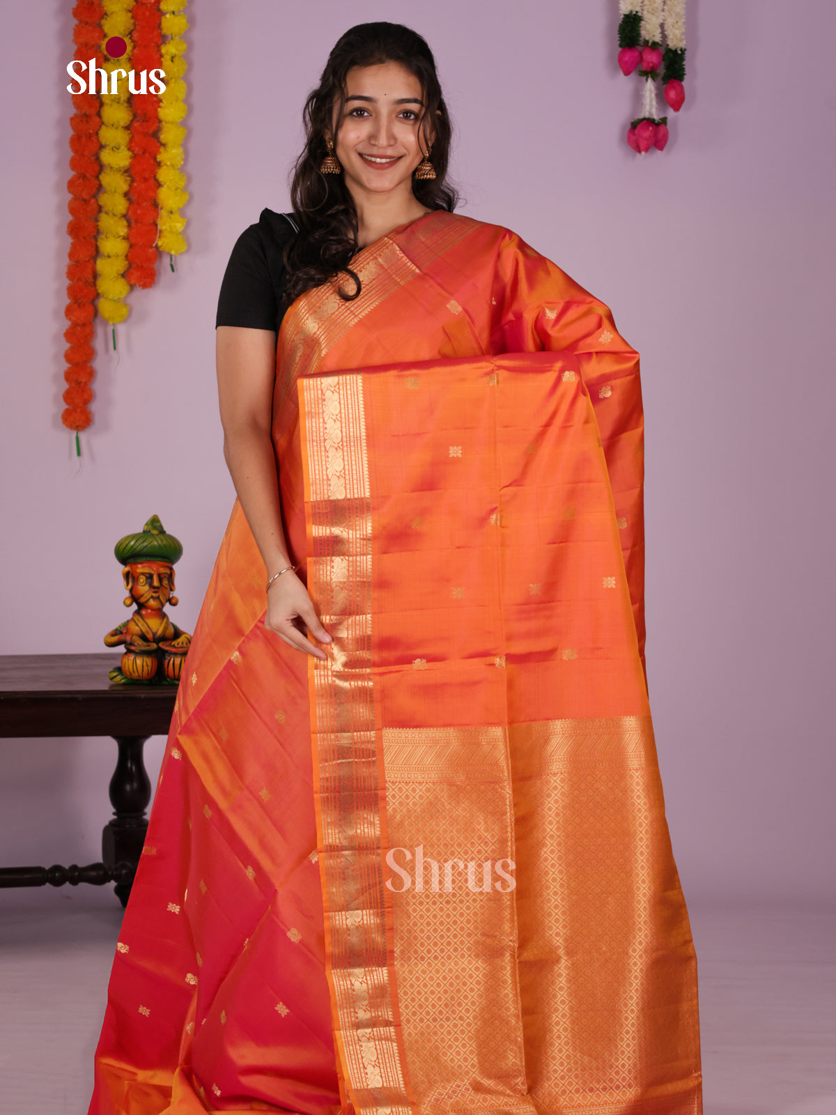 DLS06453 - Soft Silk (HR) Saree - Shop on Shrus.com