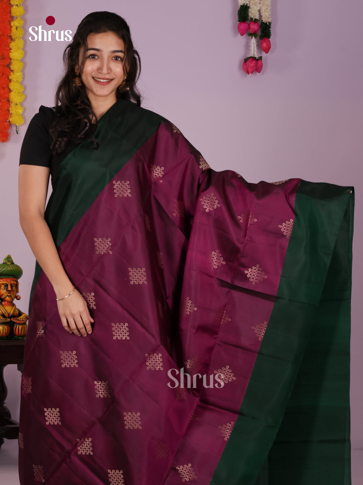 DLS06460 - Soft Silk (HR) Saree - Shop on Shrus.com
