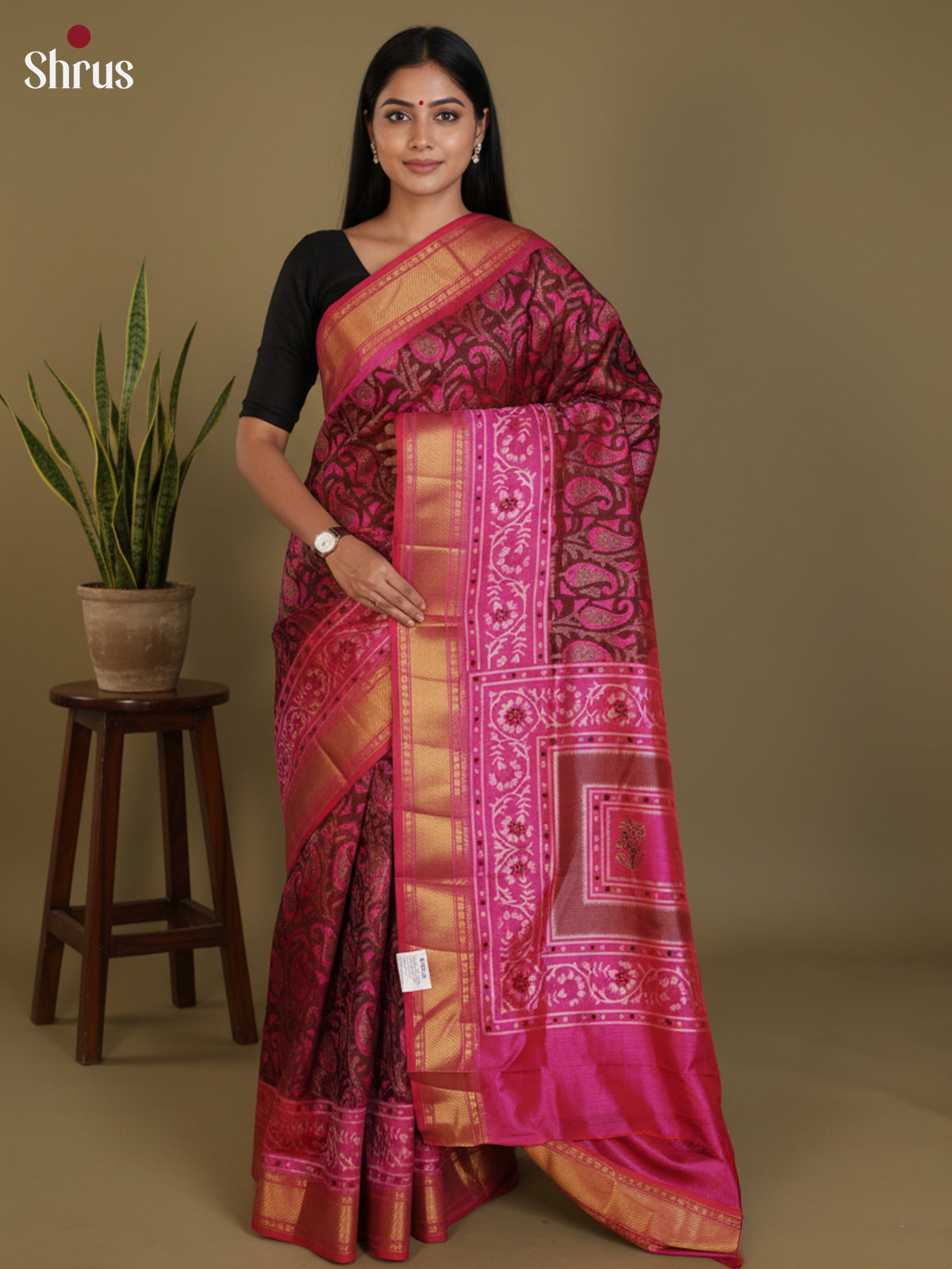 DLS08057 - Semi Patola Saree - Shop on Shrus.com