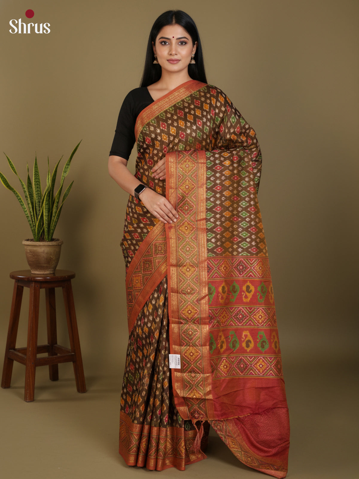 DLS08118 - Semi Patola Saree - Shop on Shrus.com