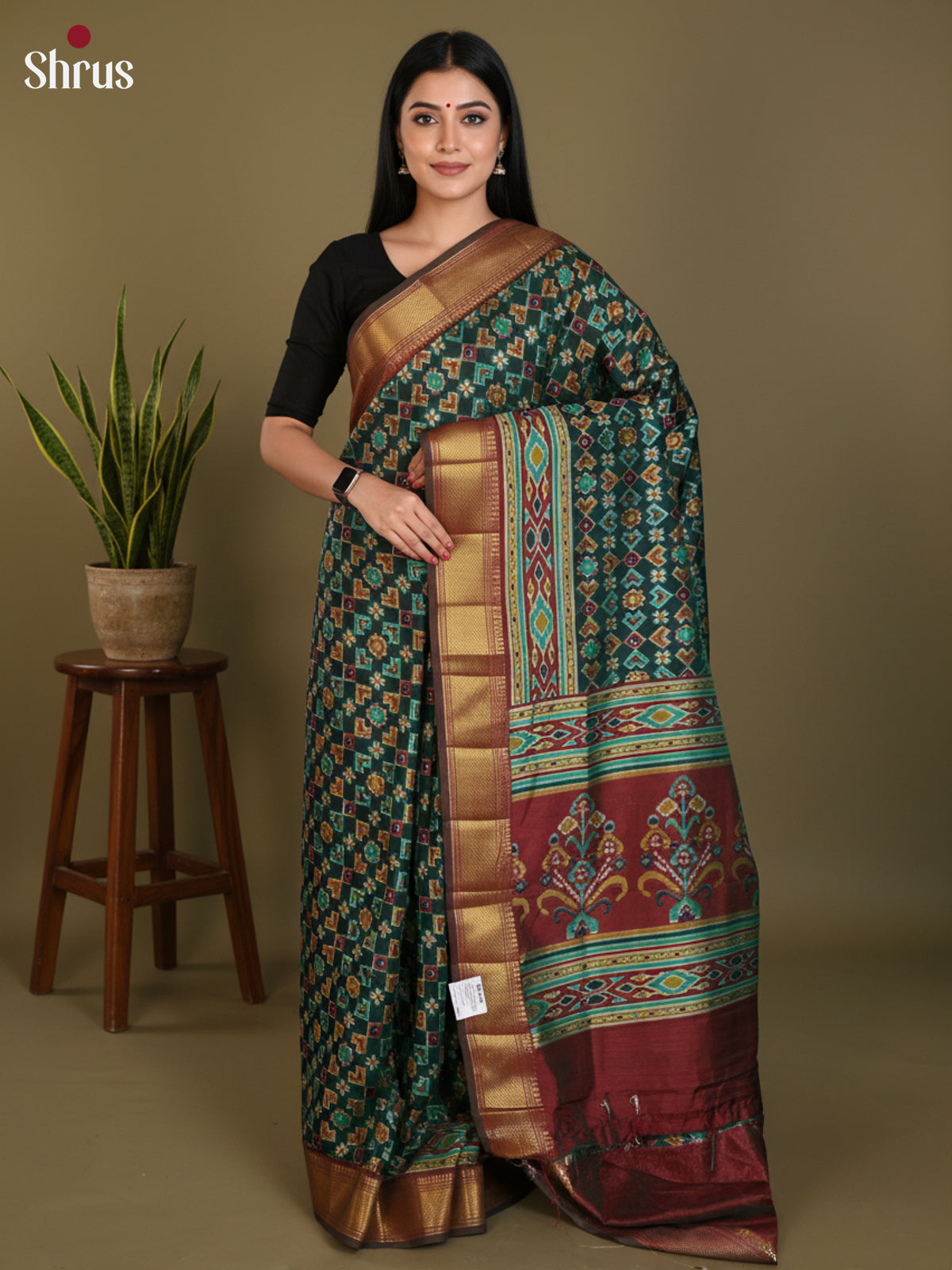 DLS08122 - Semi Patola Saree - Shop on Shrus.com