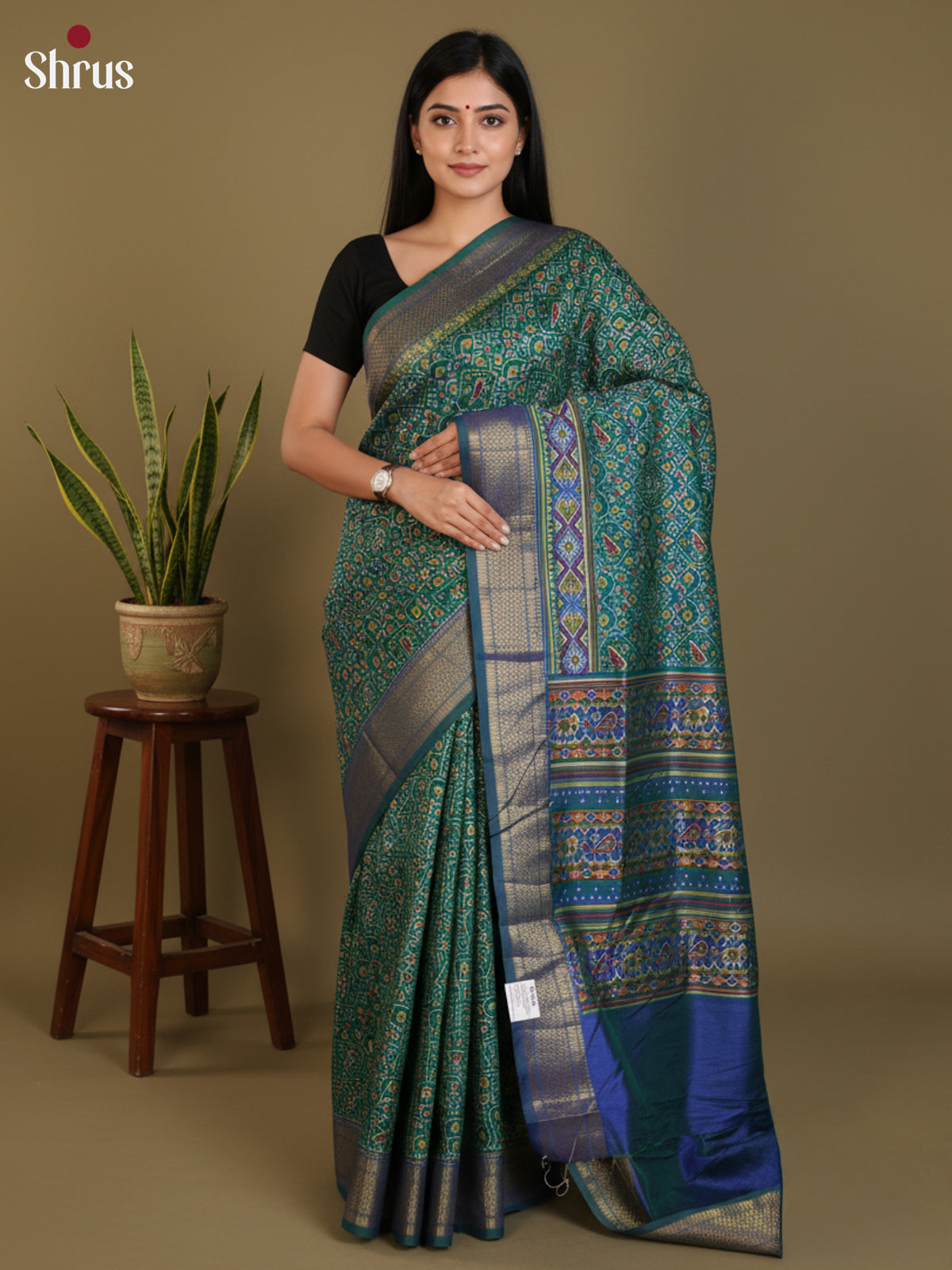 DLS08147 - Semi Patola Saree - Shop on Shrus.com