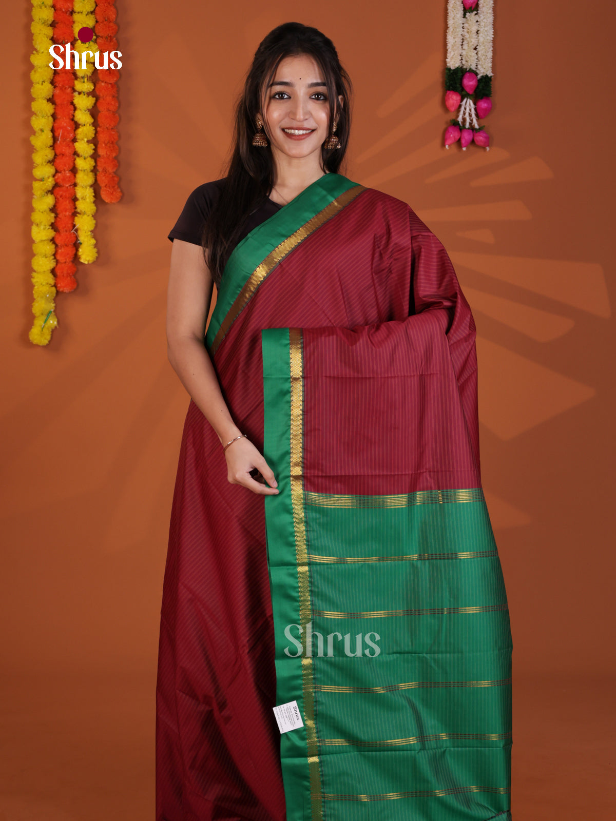 DLS09008 - Semi Silk Saree - Shop on Shrus.com